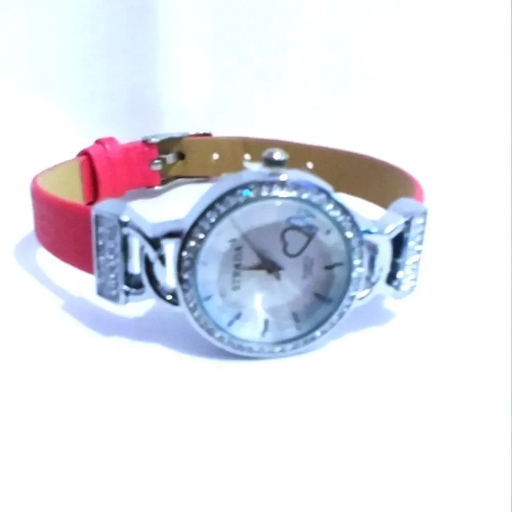 STRADA Watch Austrian Crystal Pink Band